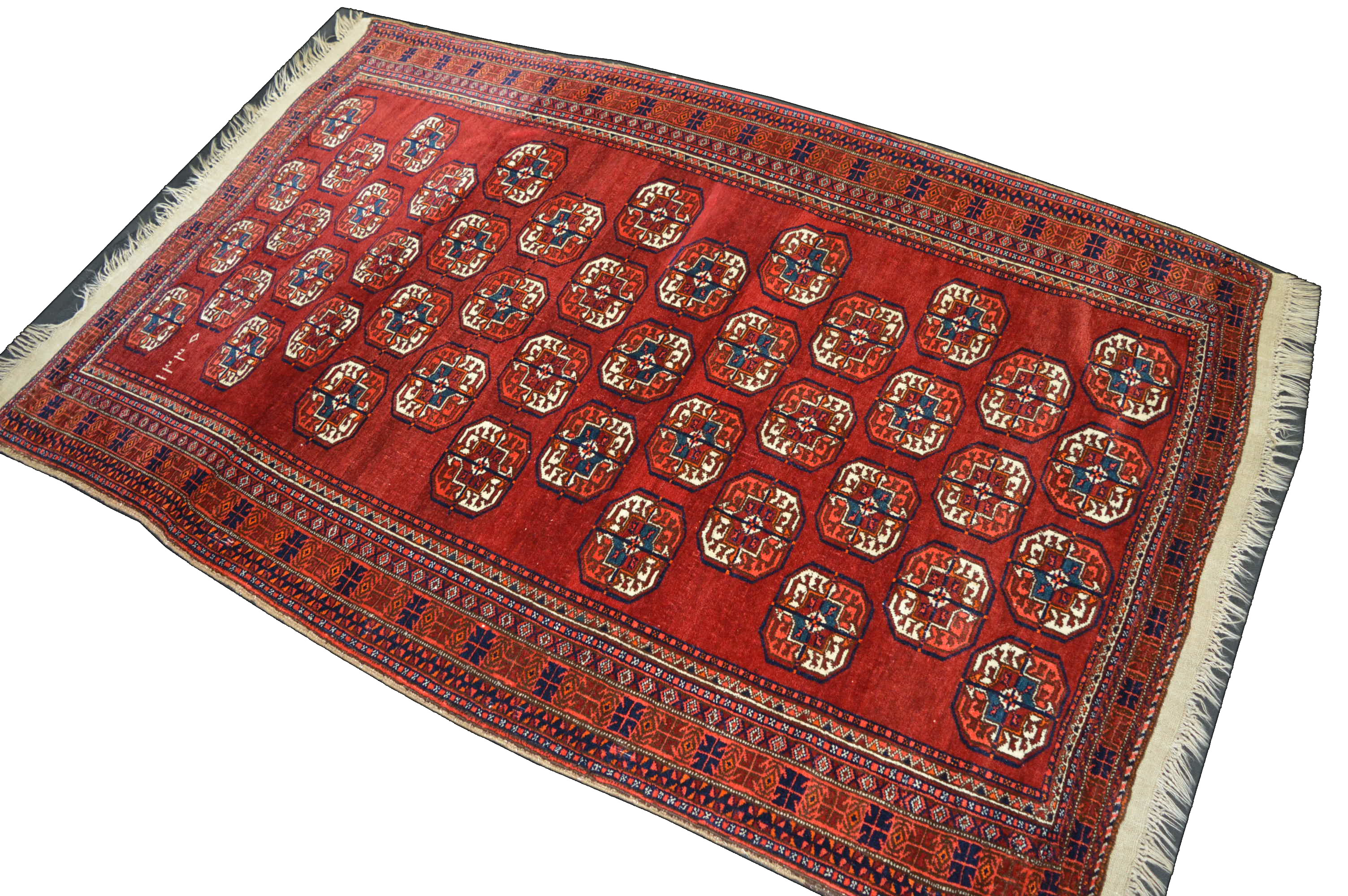 Antik! Datiert! Bukhara 173x120 Buchara Tekke Antique Rug Perser Orientteppich
