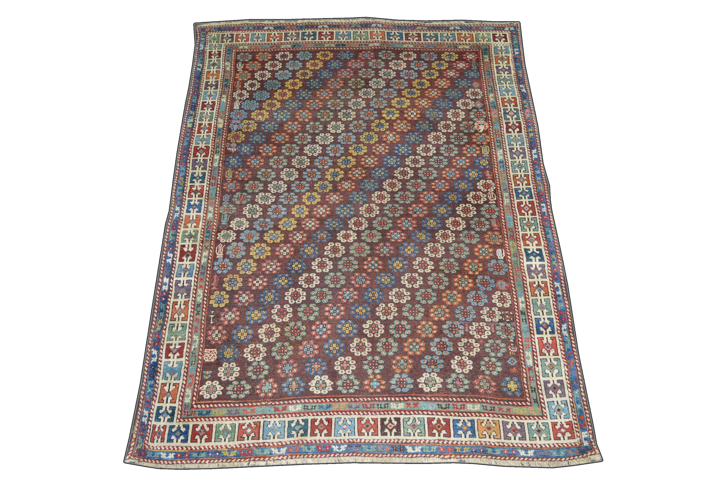 *Antik* Um 1890! Schirwan Kuba 215x170 Kazak Carpet Rug Perser Orientteppich 
