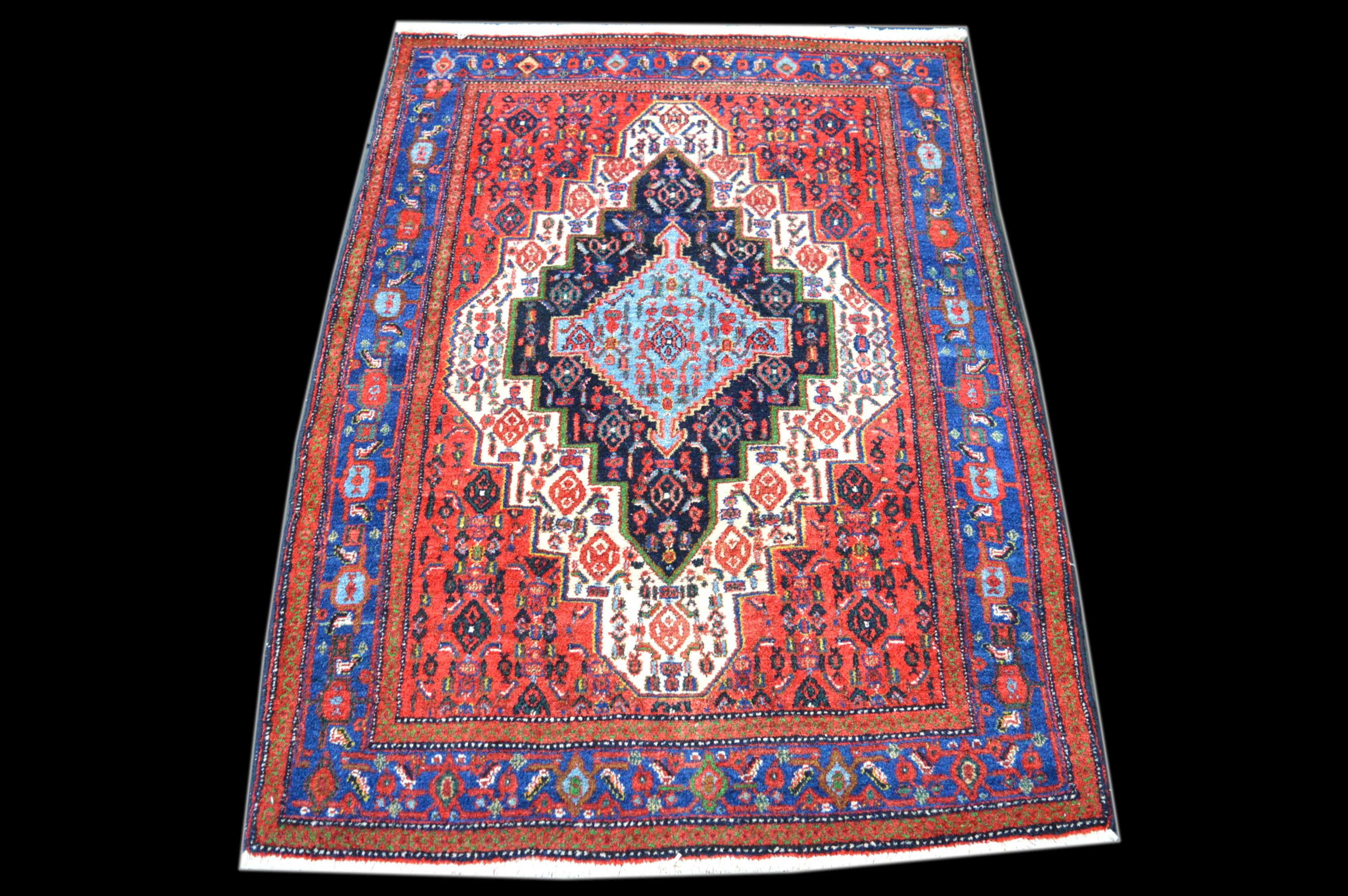 Seneh 152x111 Senneh Bidjar Bijar Herati Mahi Rug Carpet Perser Orientteppich