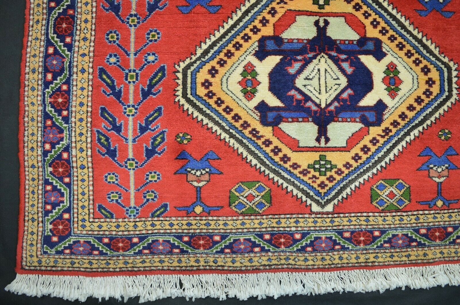 NEU! Kazak 202x130 Azerbaijan Rug Carpet Tapis Kaukasus Perser Orientteppich