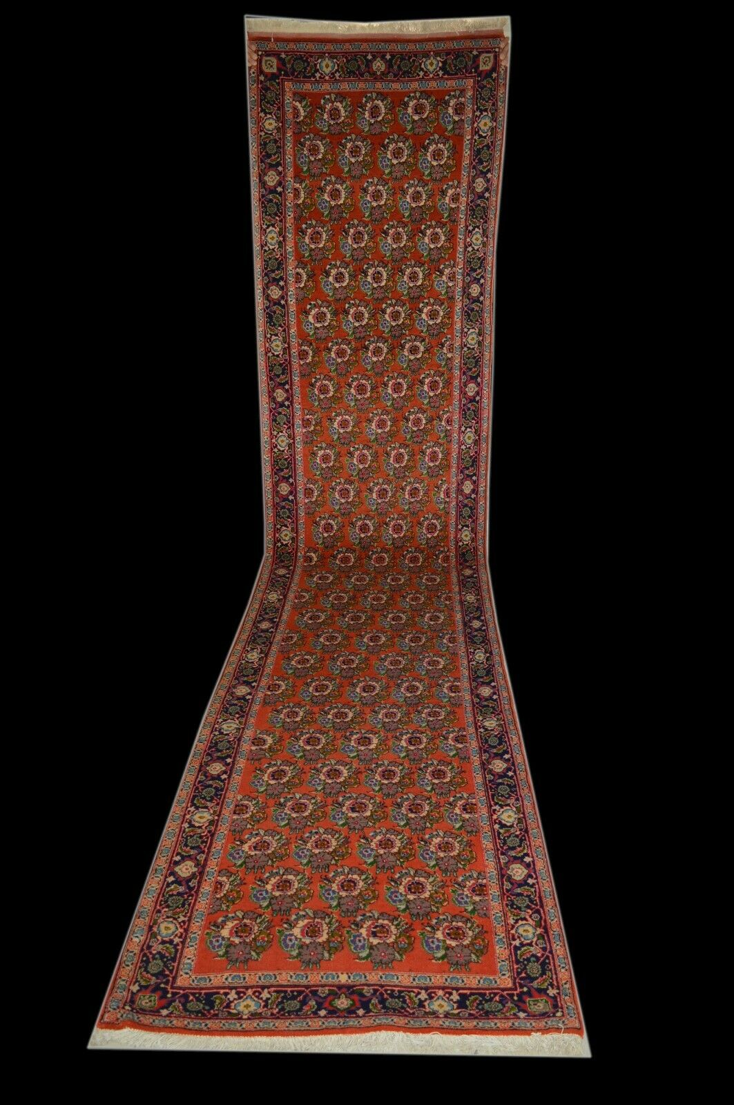 Bidjar 402x90 Bijar Läufer Galerie Gol Farangh Rug Carpet Orientteppich Perser 
