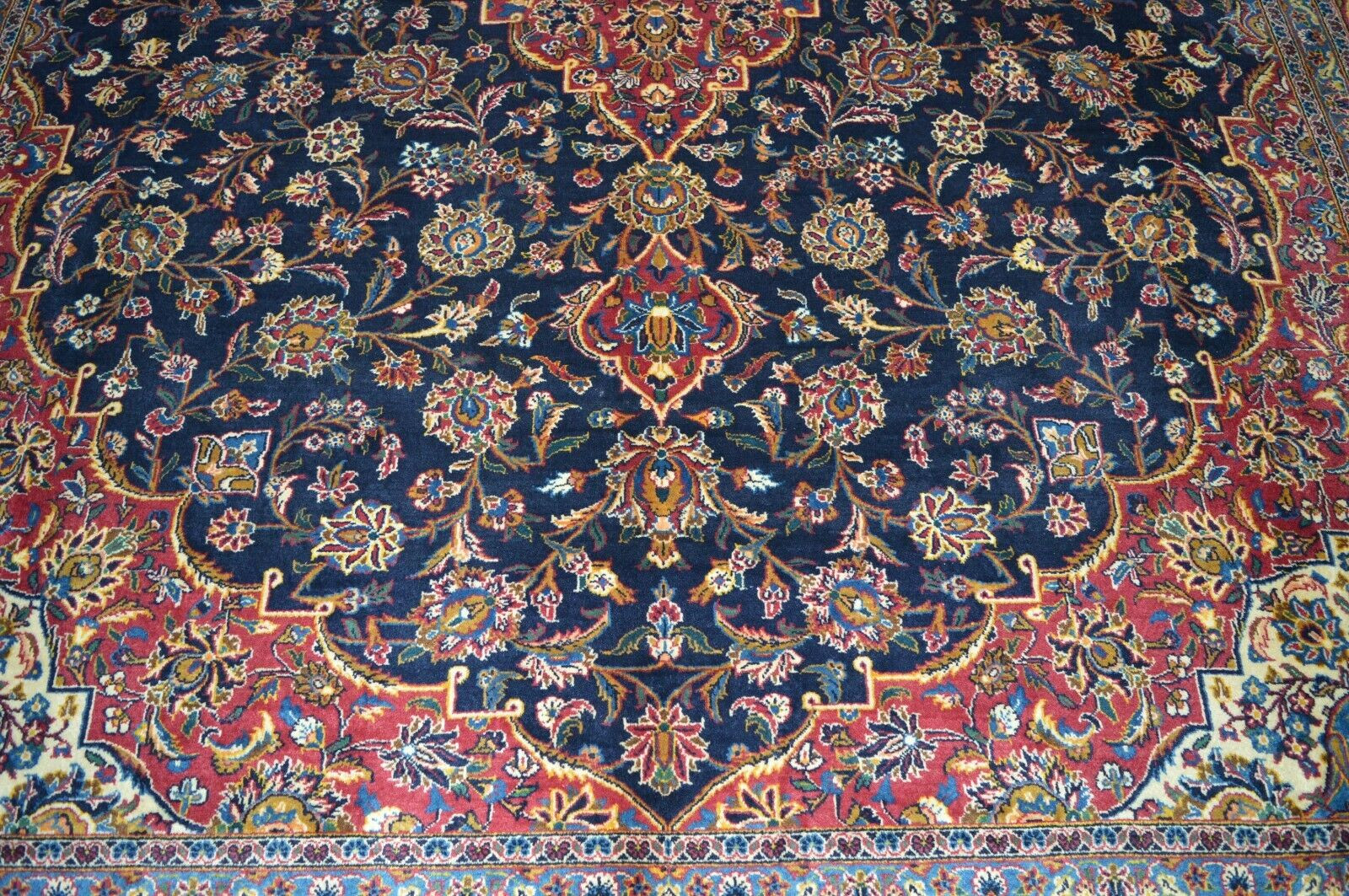 *signiert* Keshan 436x316 Kashan Sarough Rug Carpet Tapis Orienttepich Perser