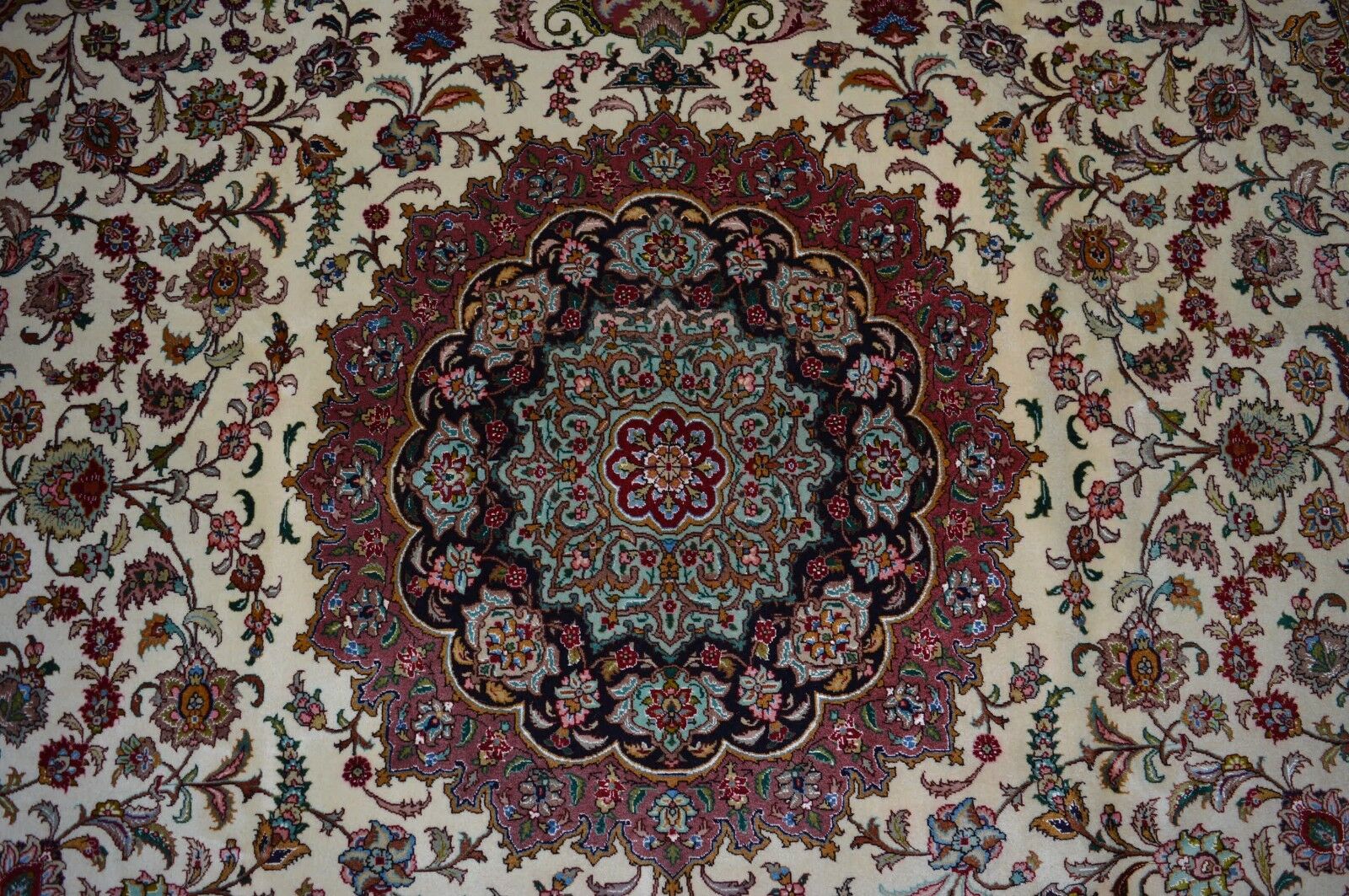 Wie neu! Täbriz 293x250 Täbris Tabriz mit Seide Carpet Silk Perser Orientteppich