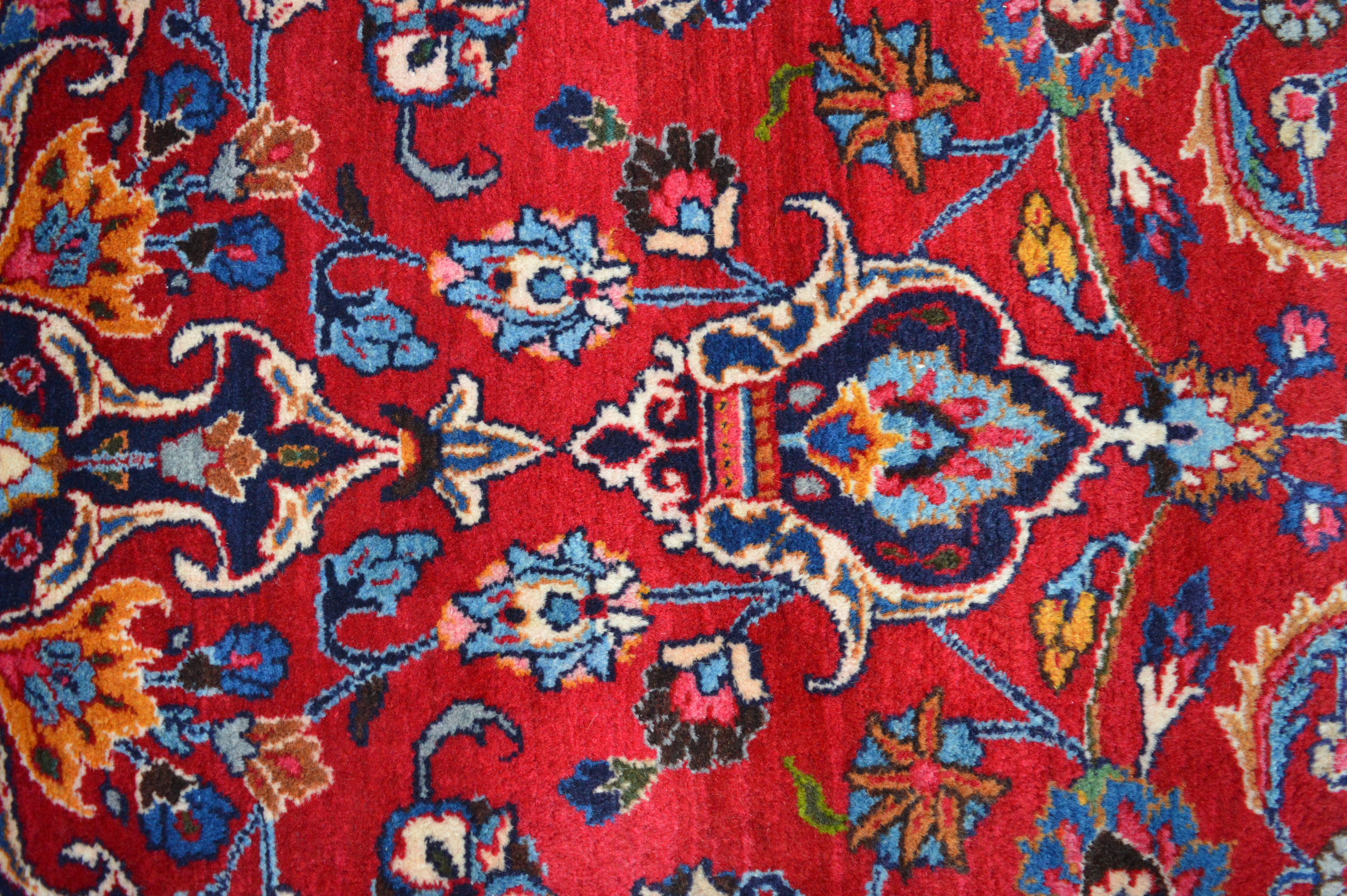 *signierter* Mashad 330x255 Meshad Keshan Kaschan Rug Carpet Orientteppich Perser