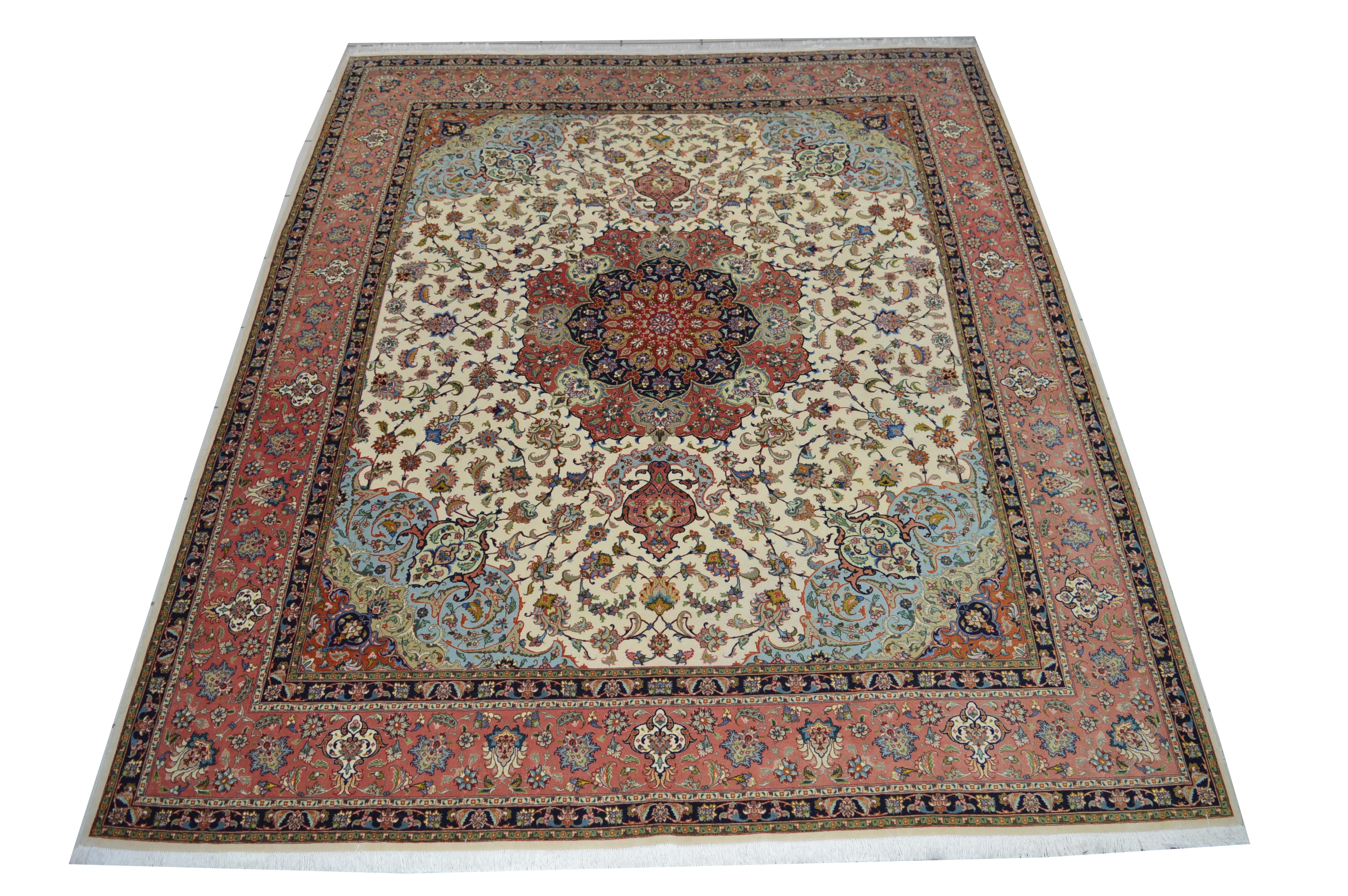 Täbriz 300x250 Täbris Tabriz mit Seide Rug Carpet Silk Perser Orientteppich