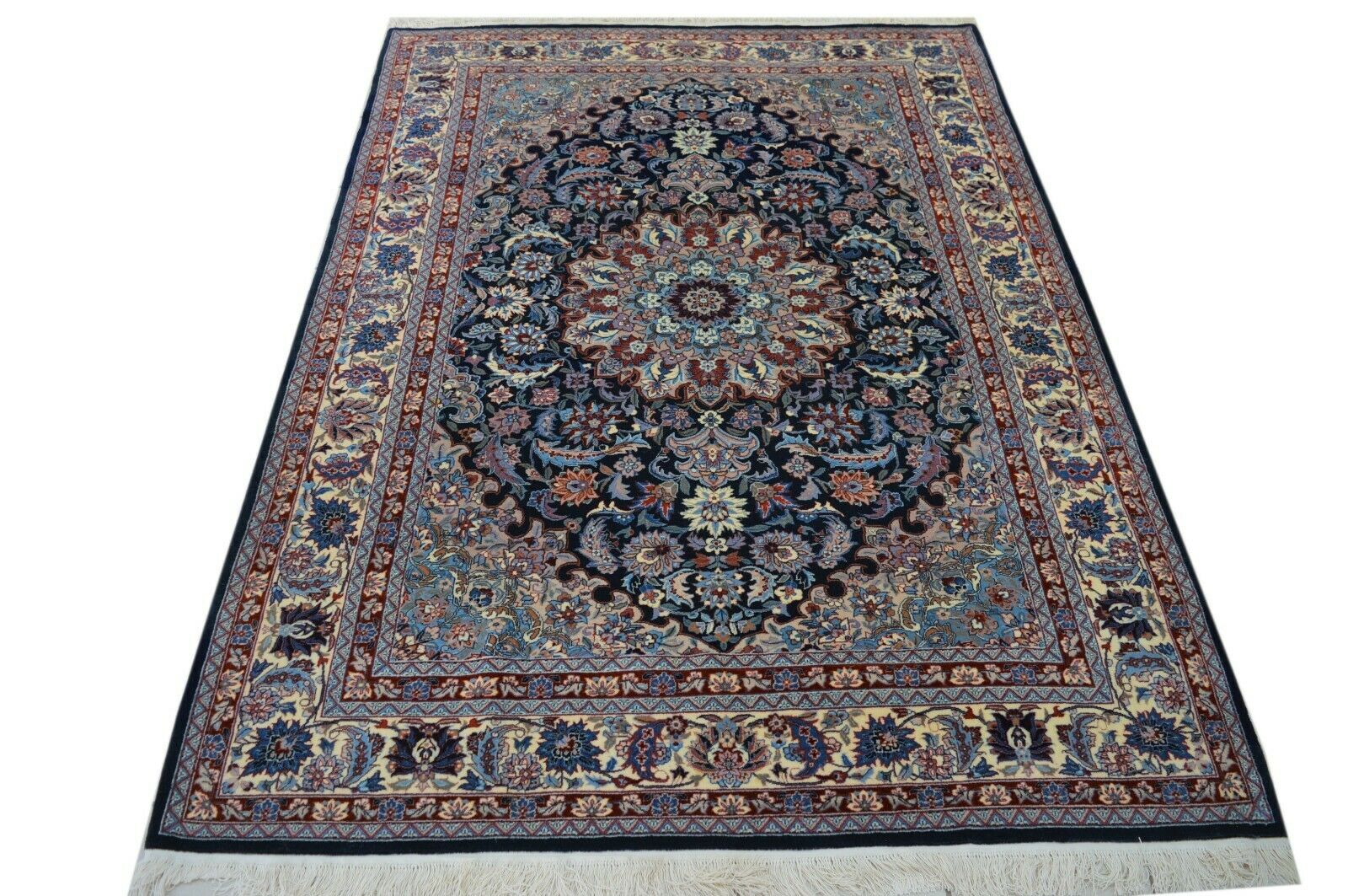 Neu! Isfahan 245x177 Esfahan Carpet Rug Tapis Tappeto IRAN Perser Orientteppich