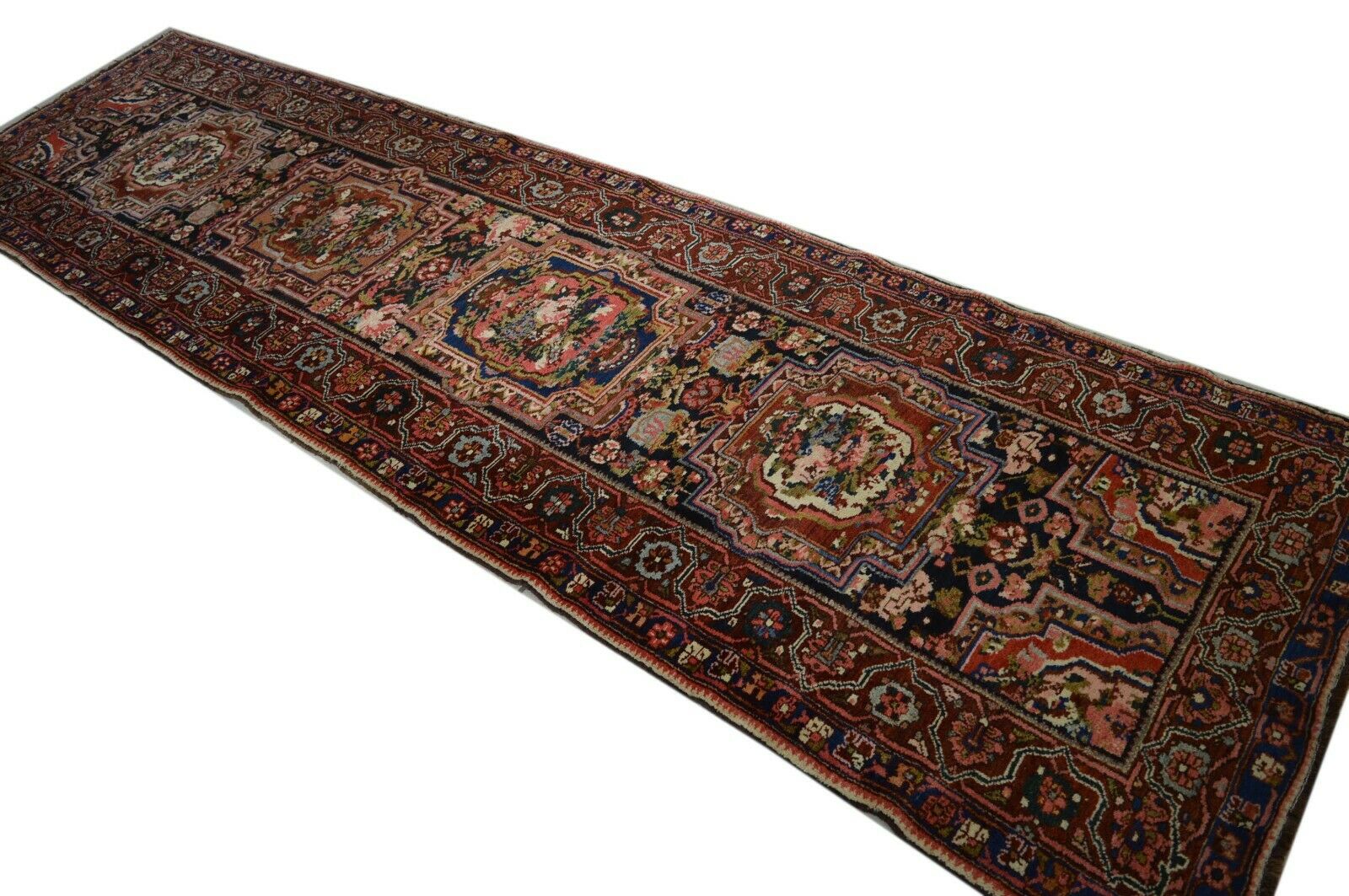 Antik! Bakhtiar 377x105 Bachtiar Läufer Galerie Carpet Rug Perser Orientteppich