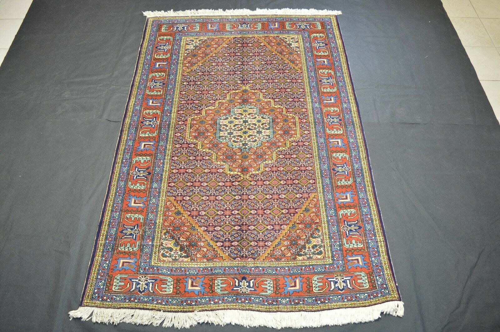 TOP! Ardebil 192x130 Ardabil Bidjar Herati Mahi Rug Carpet Perser Orientteppich