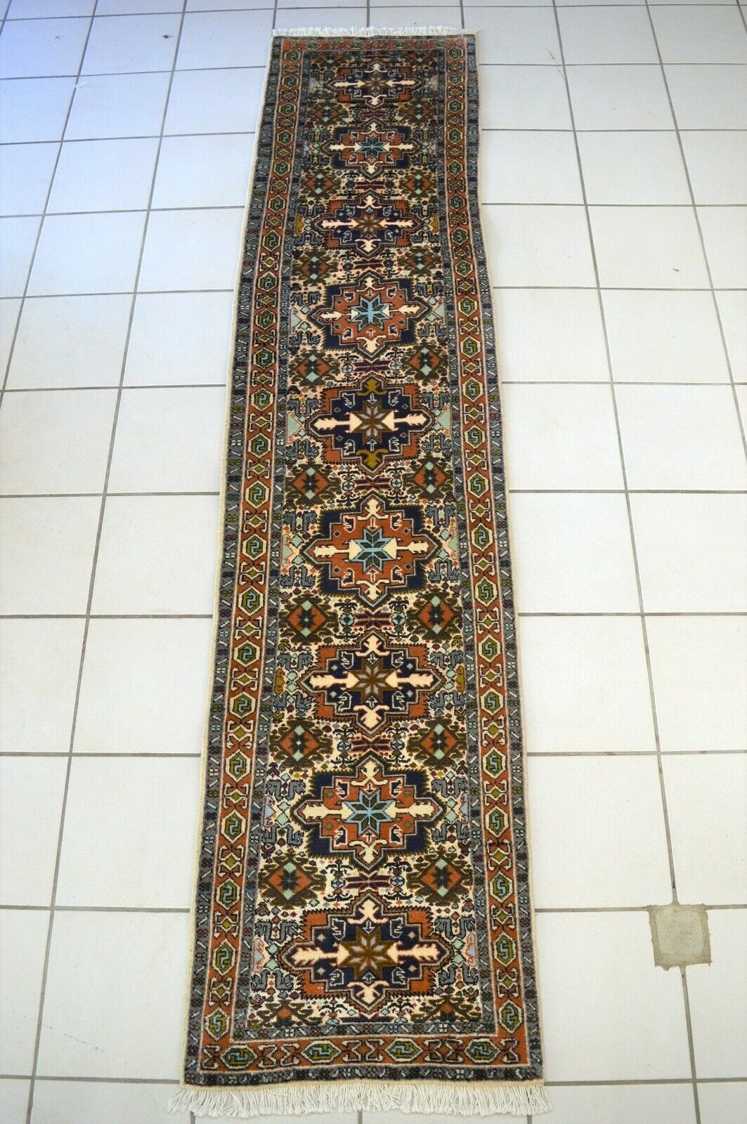 WIE NEU! Ardabil mit Seide 297x70 Ardebil Kazak Rug Carpet Perser Orientteppich