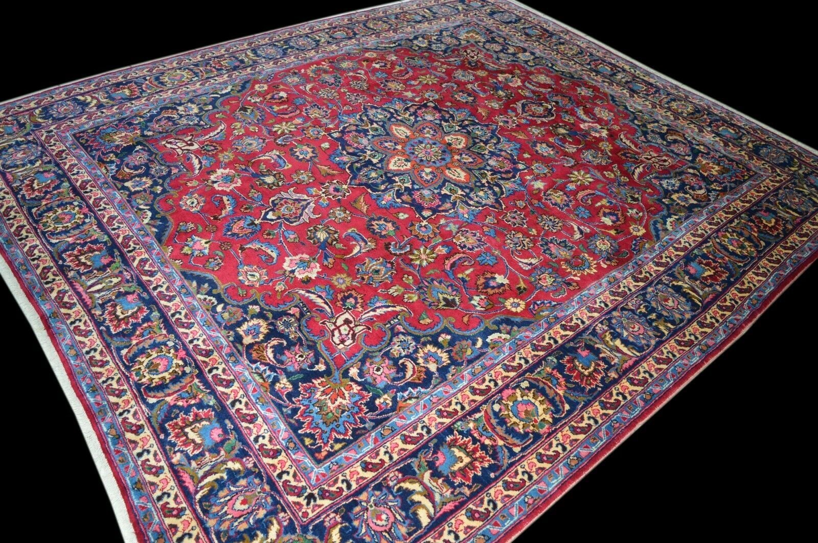 *signiert* Meshad 294x250 Mashad Keshan Kashan Rug Carpet Orientteppich Perser