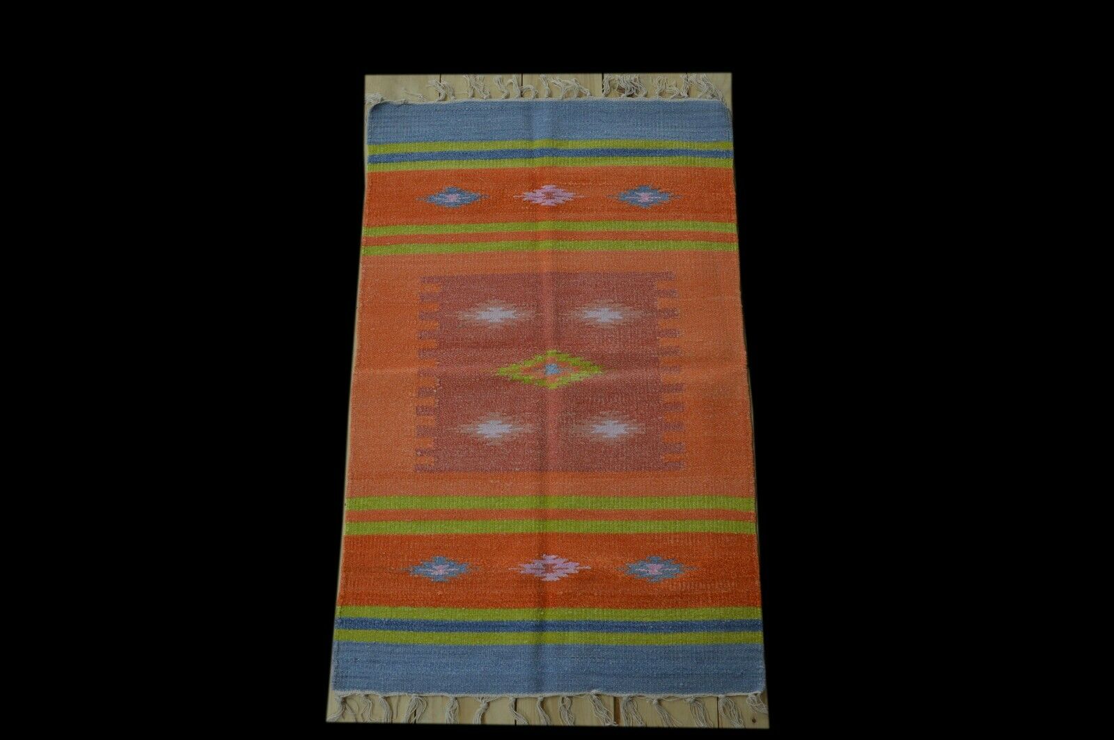 Neu! Kelim 95x60 Kilim Qilim Kashmir-Seide Webteppich Orientteppich Silk Rug