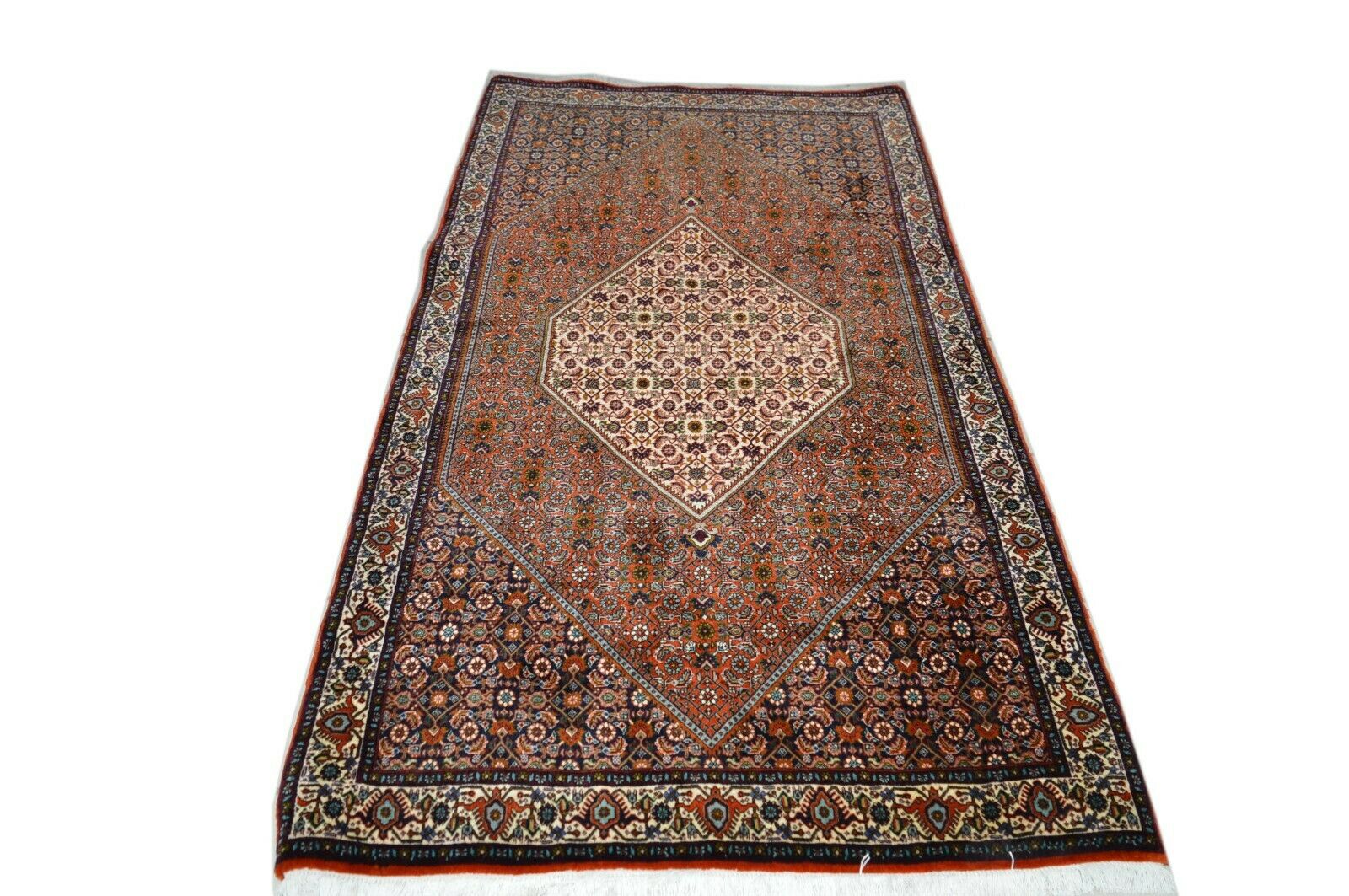 Bidjar 205x110 Bijar Brücke Herati Mahi Carpet Rug Orientteppich Perser 
