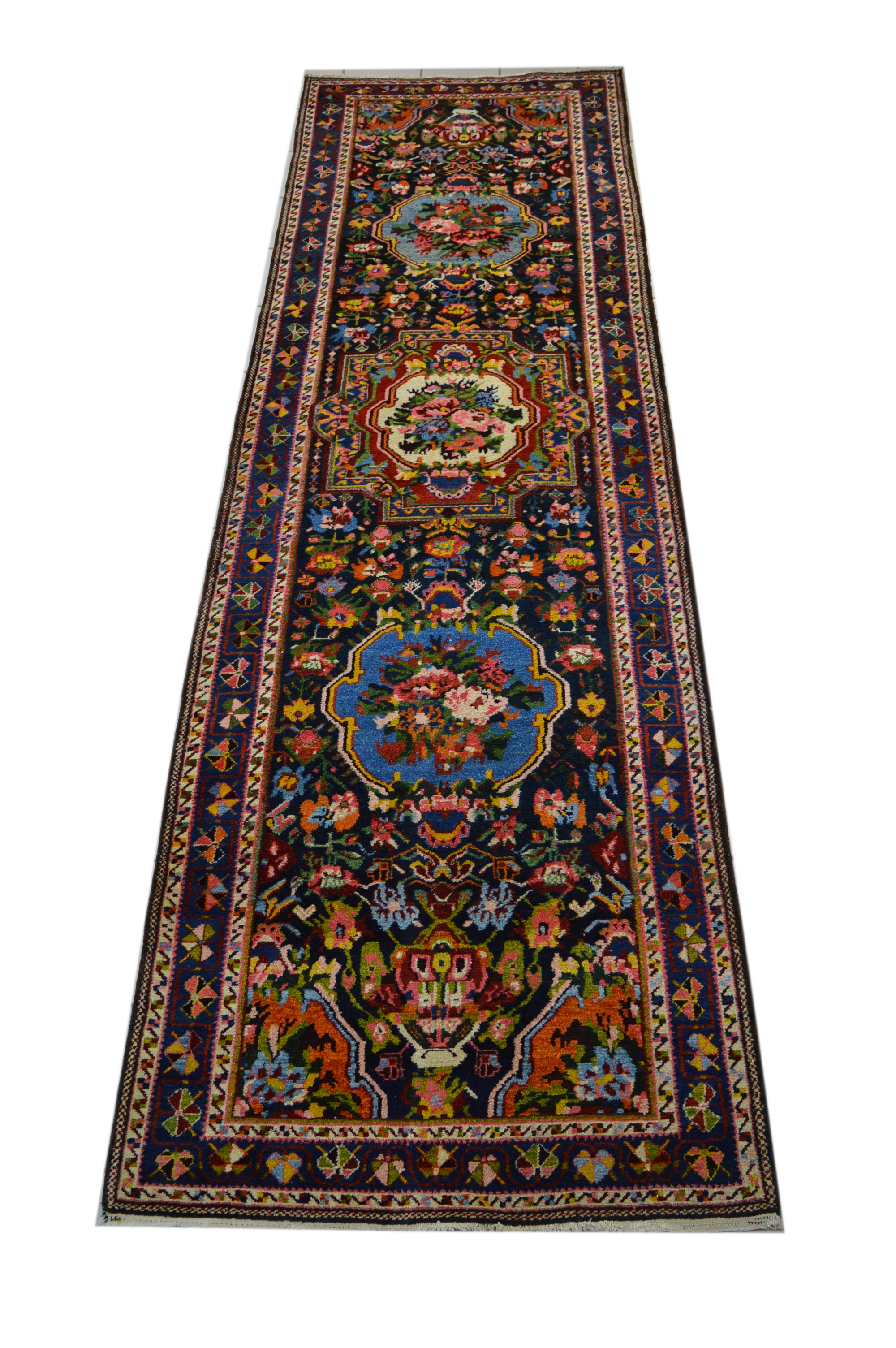 Antik! Karabagh 415x120 Armenien Bakhtiar Bachtiar Läufer Galerie Perser Orientteppich