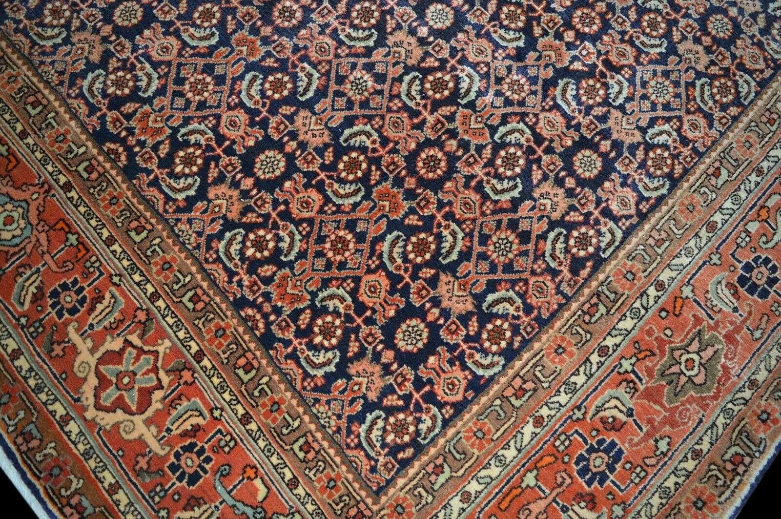 Antik! Bidjar 291x211 Bijar Herati Mahi Rug Carpet Orientteppich Perser 