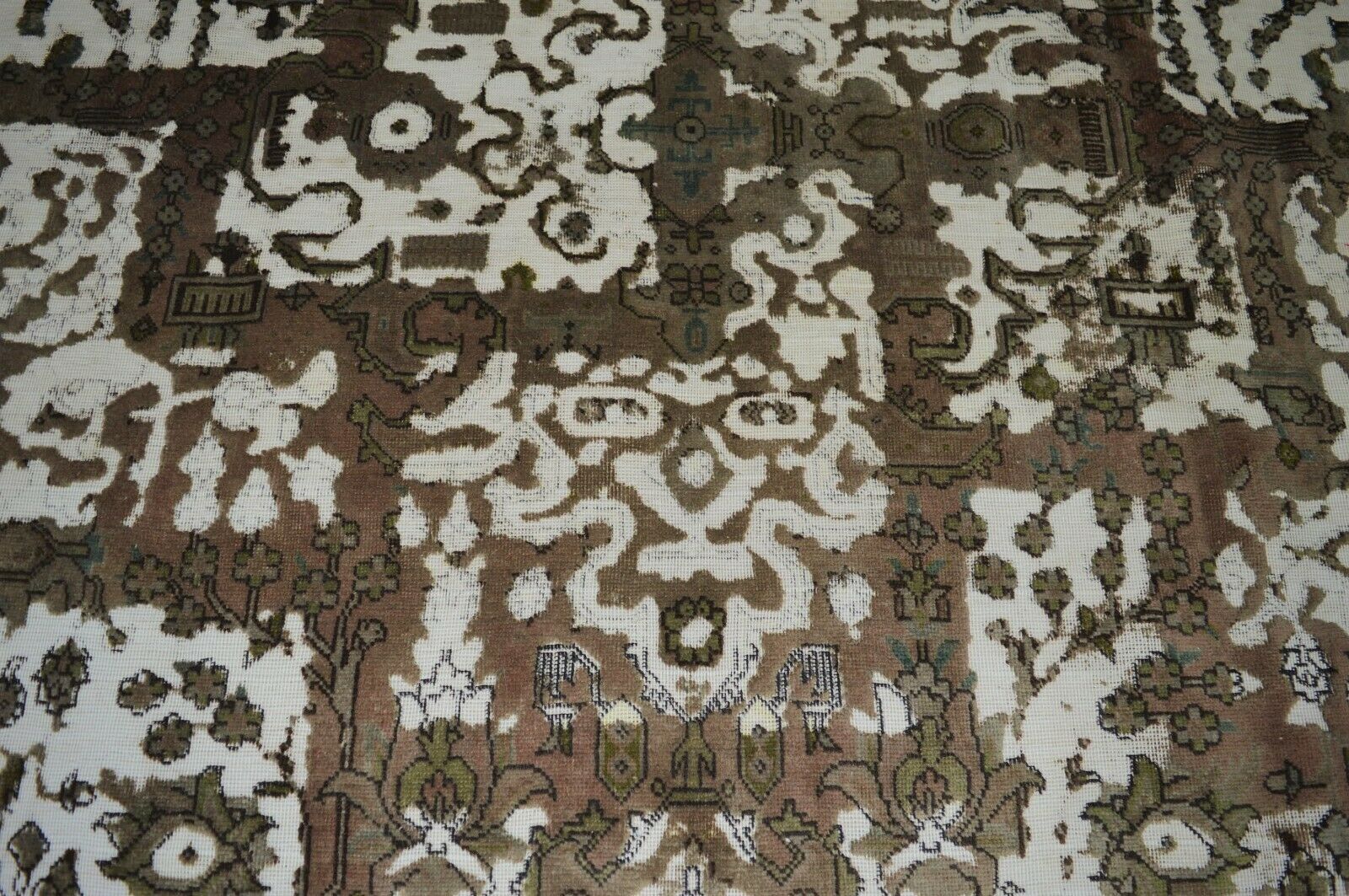 NEU! 336x243 handgeknüpfter Designer Vintage Teppich "Labyrinth" Perserteppich