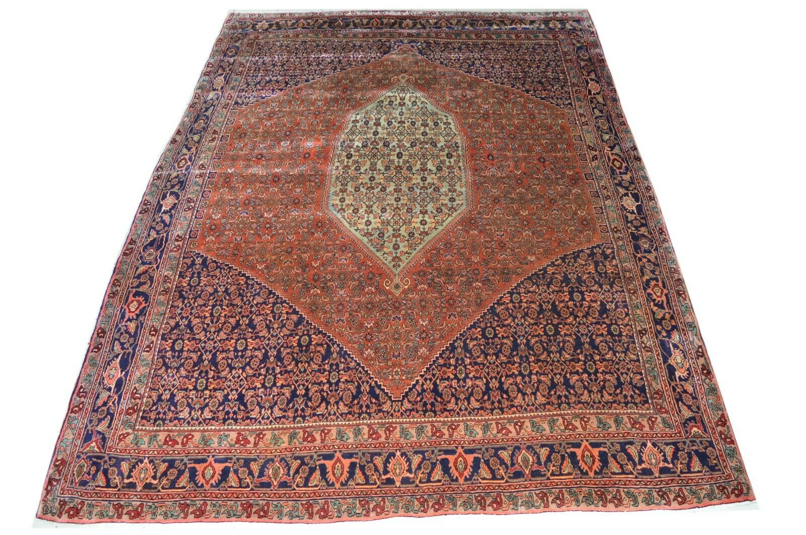 Antik! Bidjar 348x255 Bijar Herati Mahi Carpet Rug Tapis Orientteppich Perser
