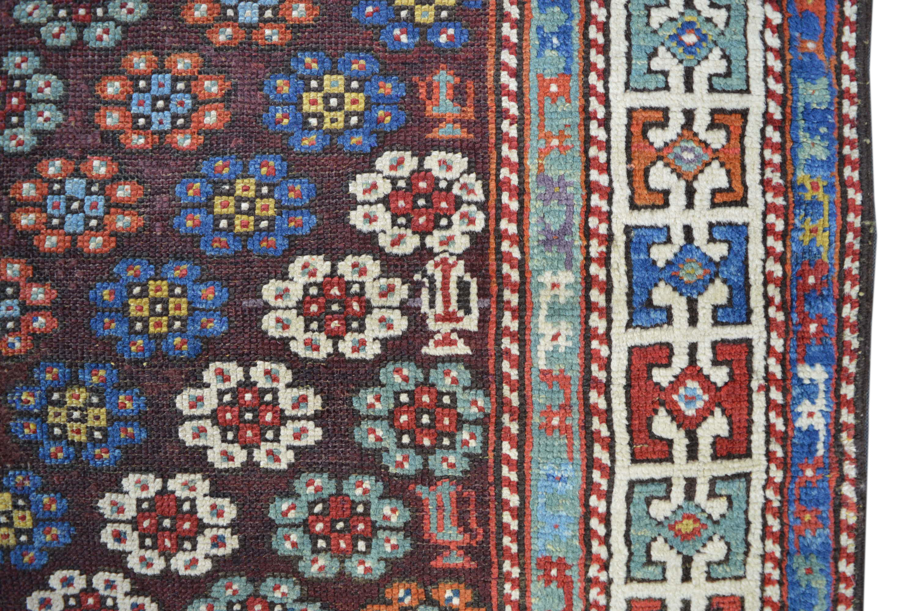 *Antik* Um 1890! Schirwan Kuba 215x170 Kazak Carpet Rug Perser Orientteppich 