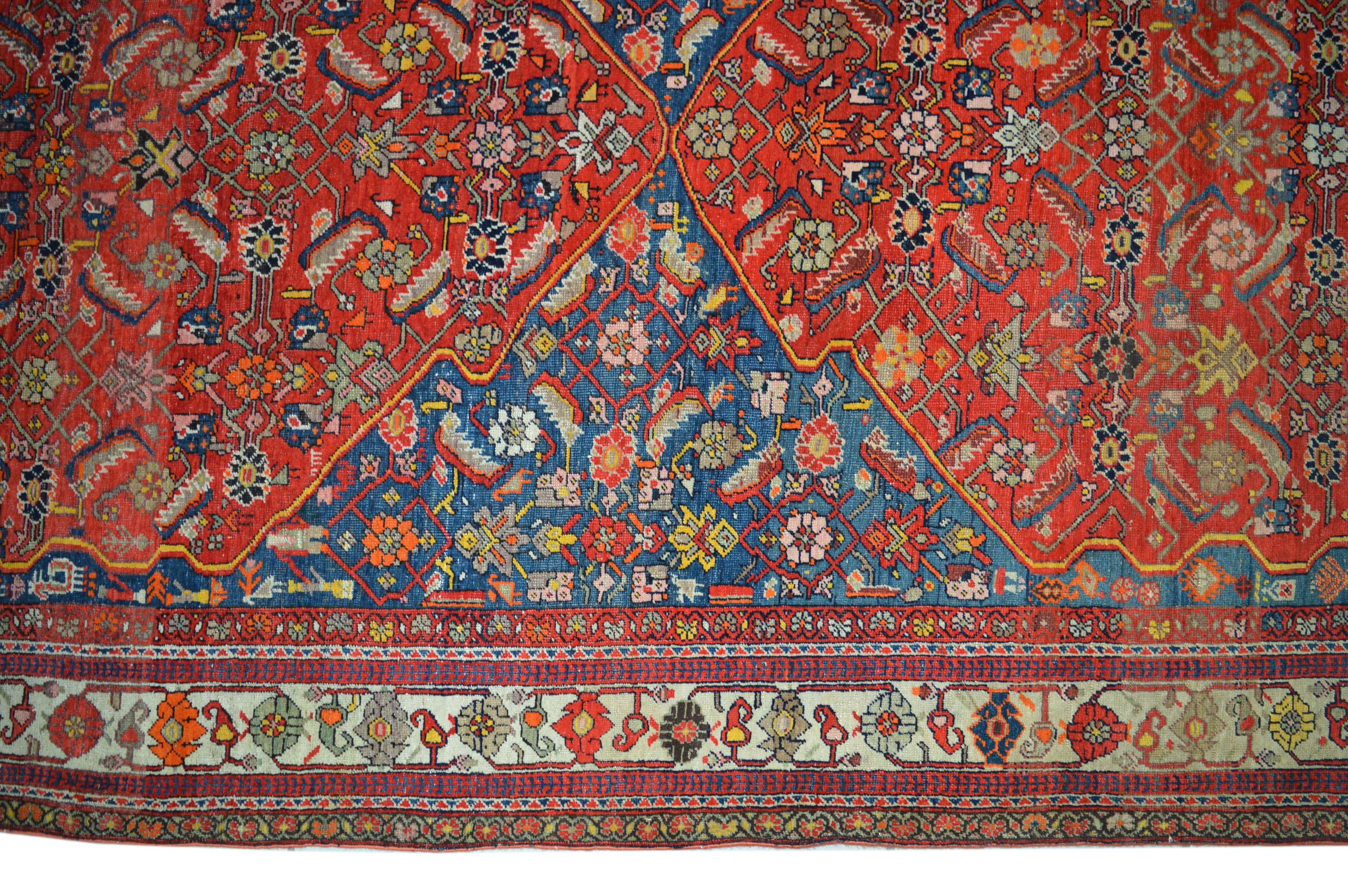 Antik! Datiert Bidjar 310x150 Läufer Galerie Bijar Herati Mahi Rug Orientteppich Perser