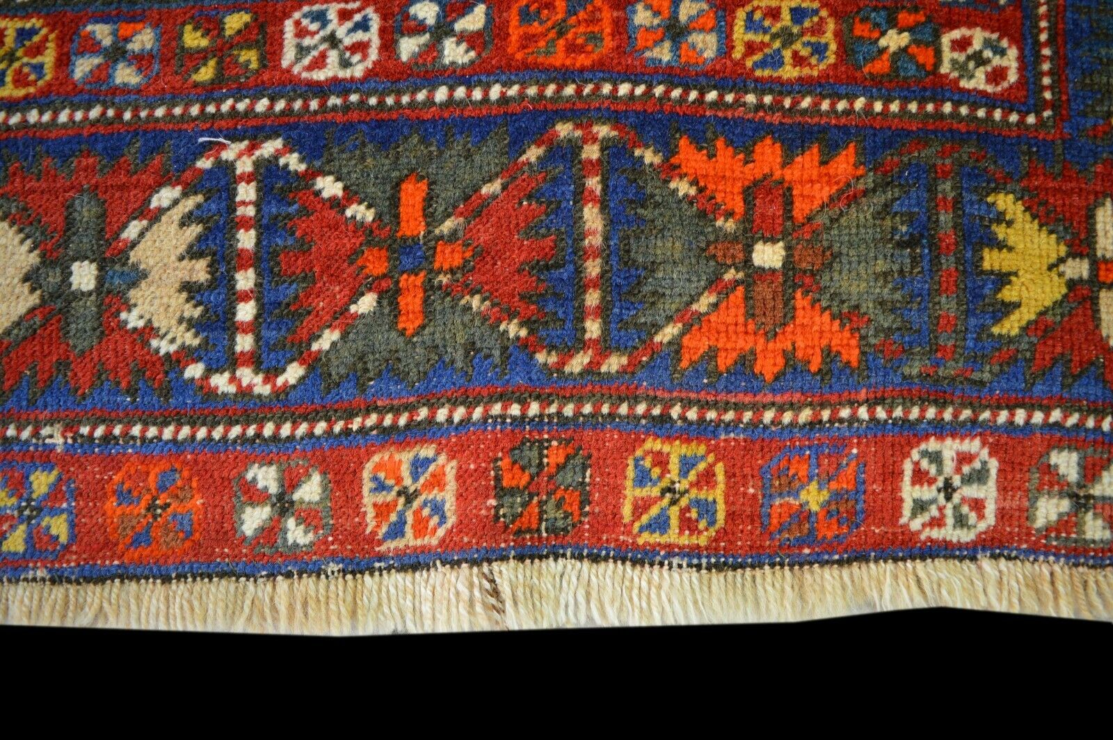 Antik! kaukasischer Kazak 215x122 Kasak Kaukasus Rug Carpet Orientteppich Perser