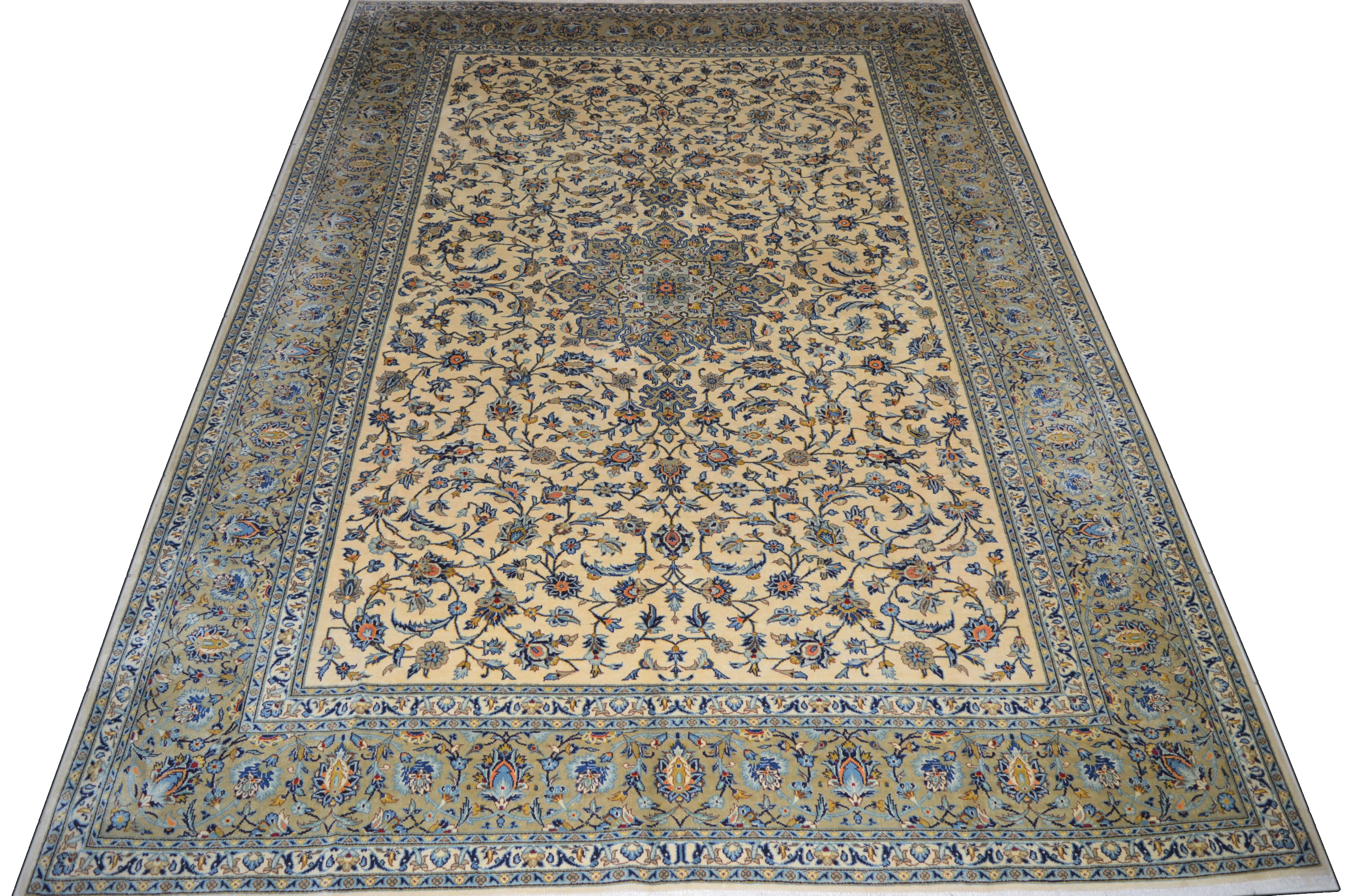 NEU! Keshan 377x267 Kashan Nain Kashmar Kaschmar Rug Carpet Perser Orientteppich