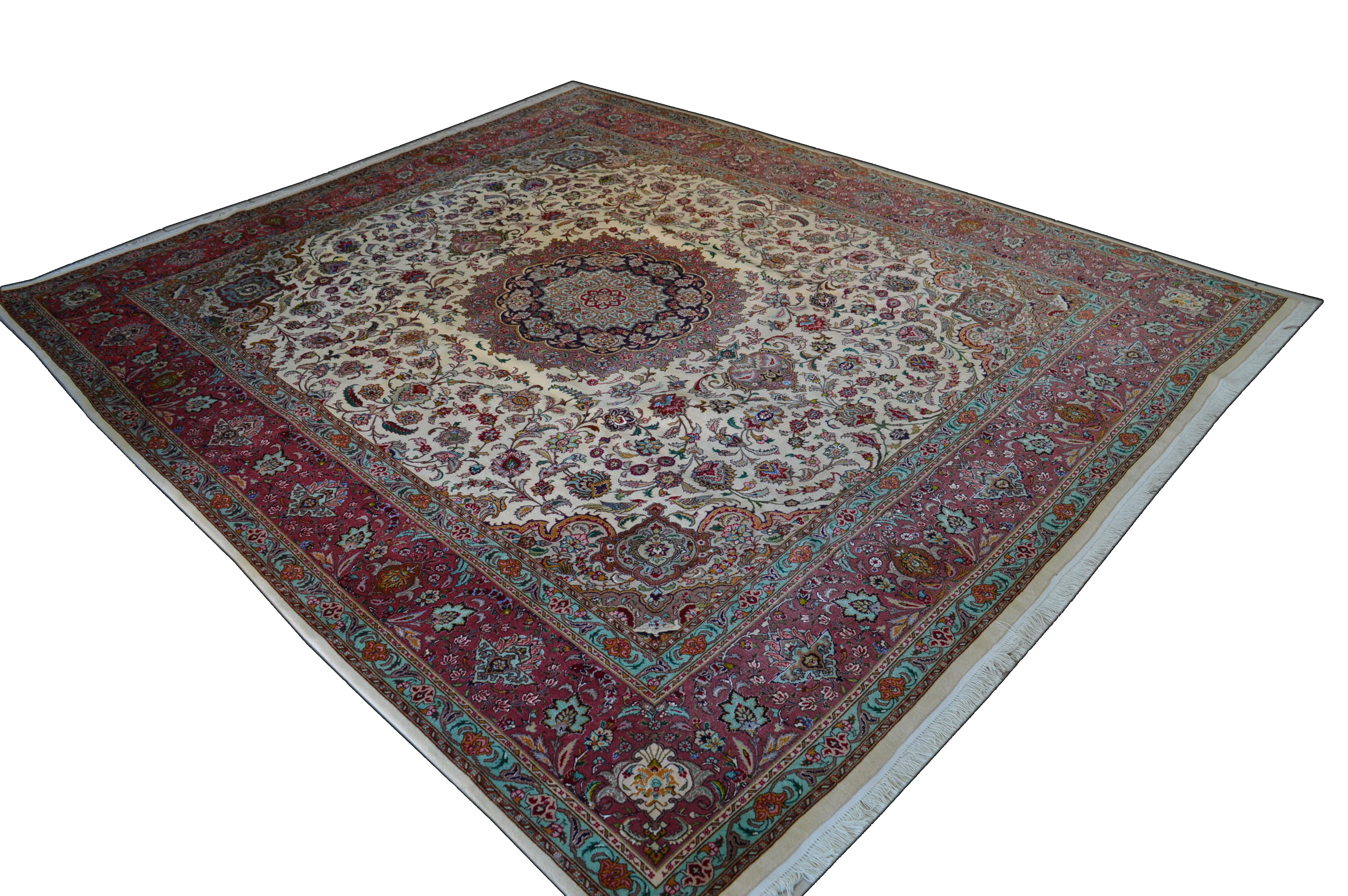 Wie neu! Täbriz 293x250 Täbris Tabriz mit Seide Carpet Silk Perser Orientteppich