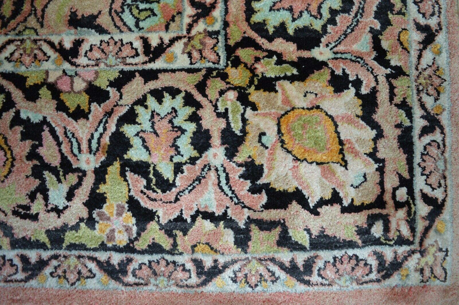 Wie neu! Seidenteppich 215x157 Kashmir Kaschmir Rug Silk Perser Orientteppich