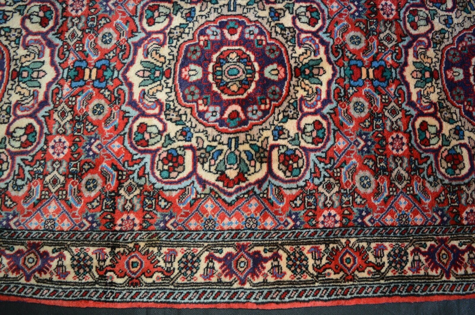 Bidjar 142x60 Läufer Bijar Herati Mahi Rug Carpet Tapis Orientteppich Perser
