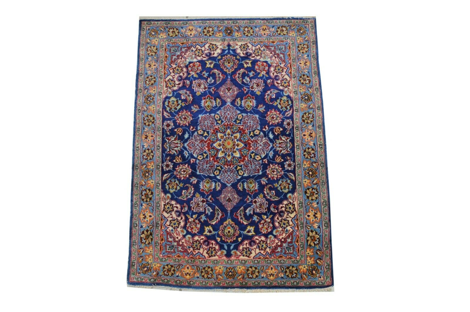 Isfahan auf Seide 95x67 Esfahan Brücke Carpet Rug Silk Perser Orientteppich