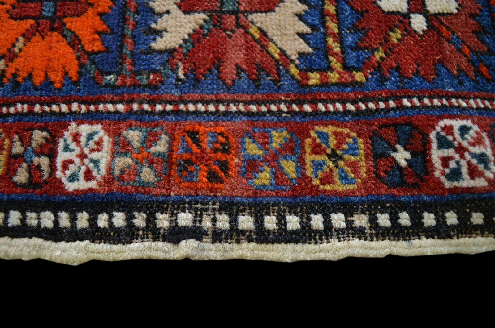 Antik! kaukasischer Kazak 215x122 Kasak Kaukasus Rug Carpet Orientteppich Perser