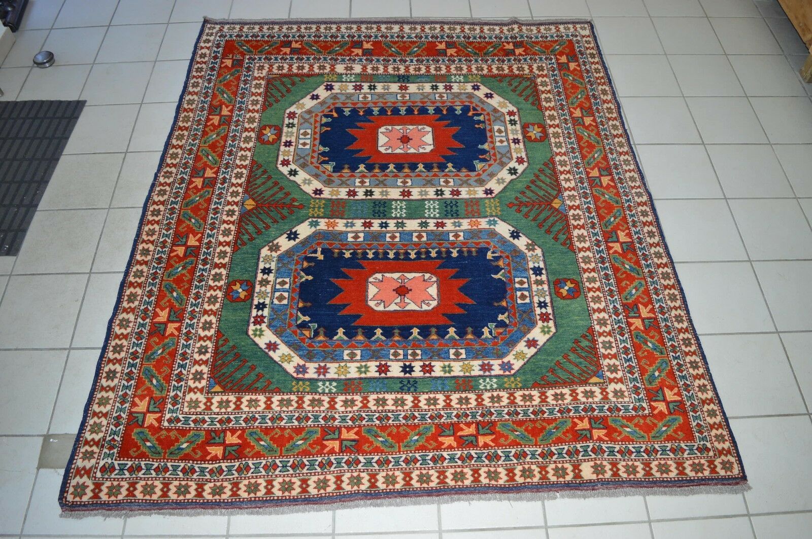 Neu! Sewan 240x210 Kazak Sternenkazak Rug Carpet Tapis Tappeto Orientteppich 