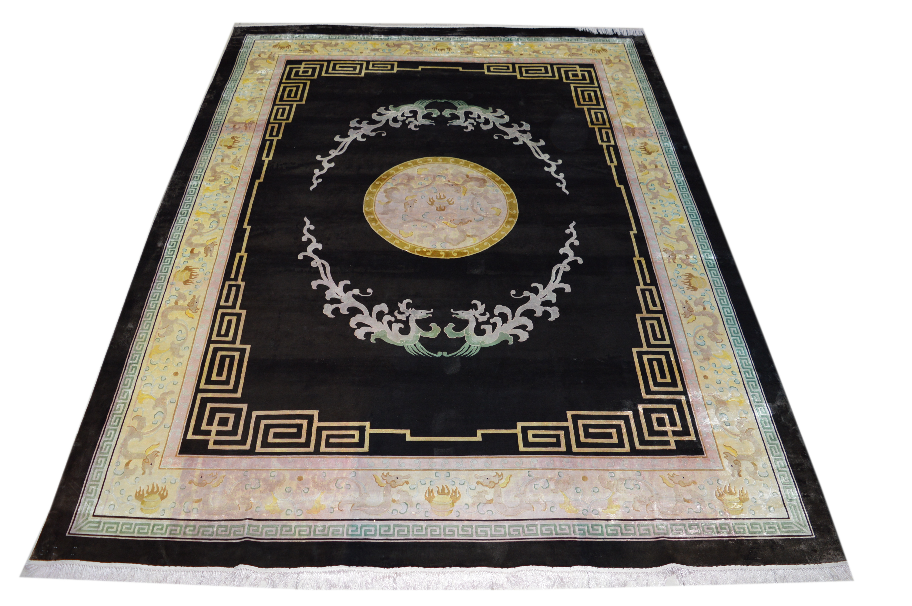 China Seidenteppich 365x275 Silk Rug Carpet Tapis Tappeto Orientteppich Chinese