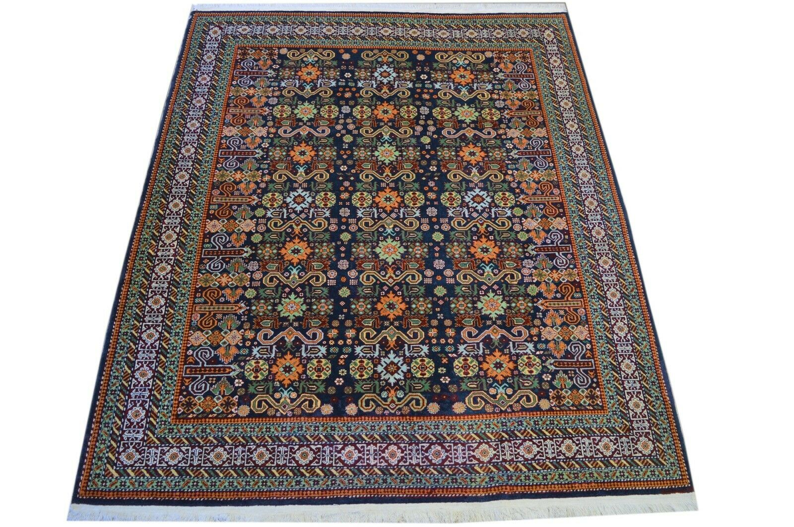 TOP! Perpedil 246x200 Azerbaijan Kazak Kaukasus Rug Carpet Tapis Orientteppich 