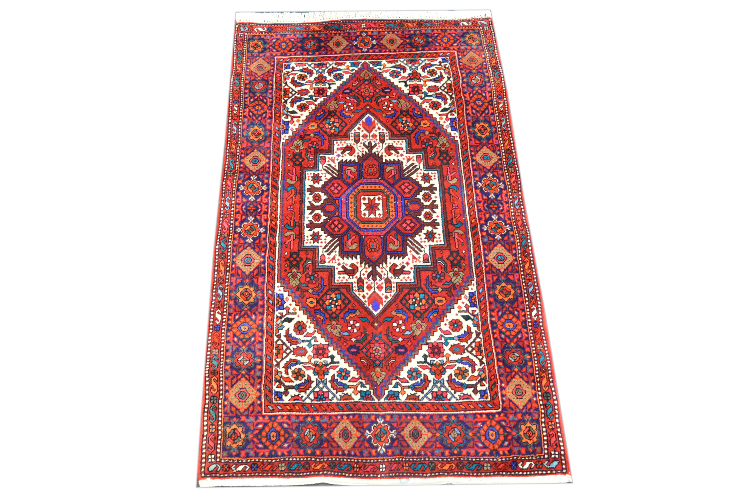 Goltugh 128x76 Ardabil Bidjar Herati Mahi Rug Carpet Perser Orientteppich