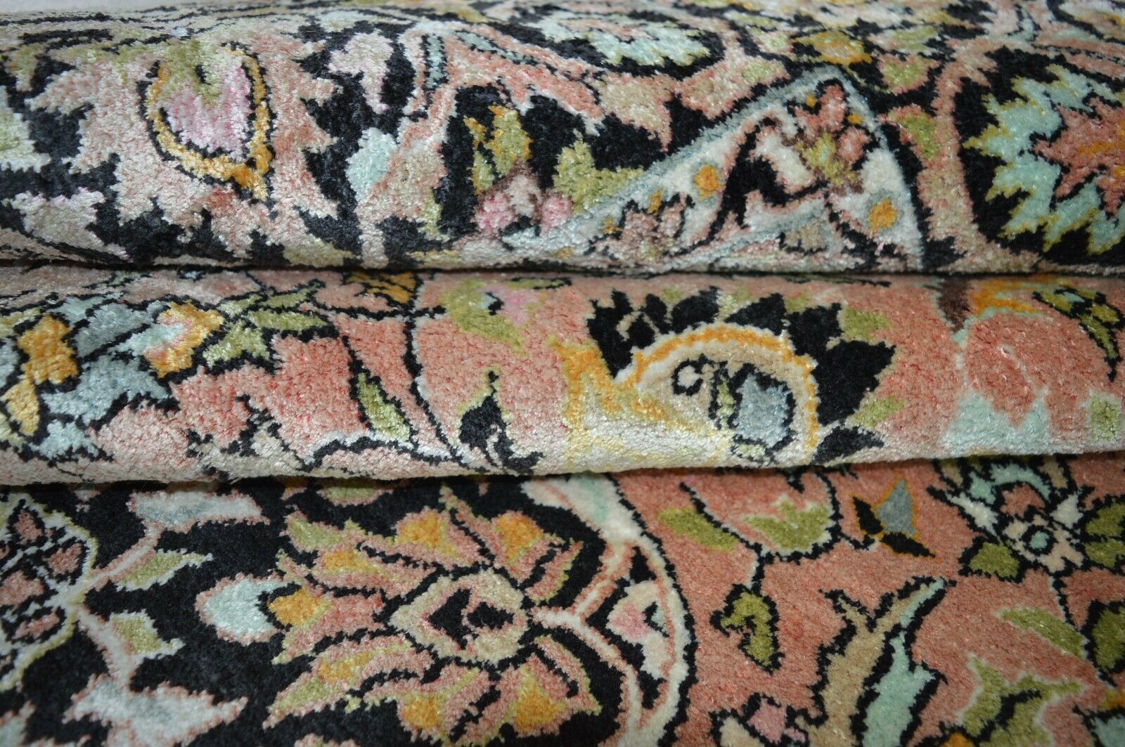 Wie neu! Seidenteppich 215x157 Kashmir Kaschmir Rug Silk Perser Orientteppich