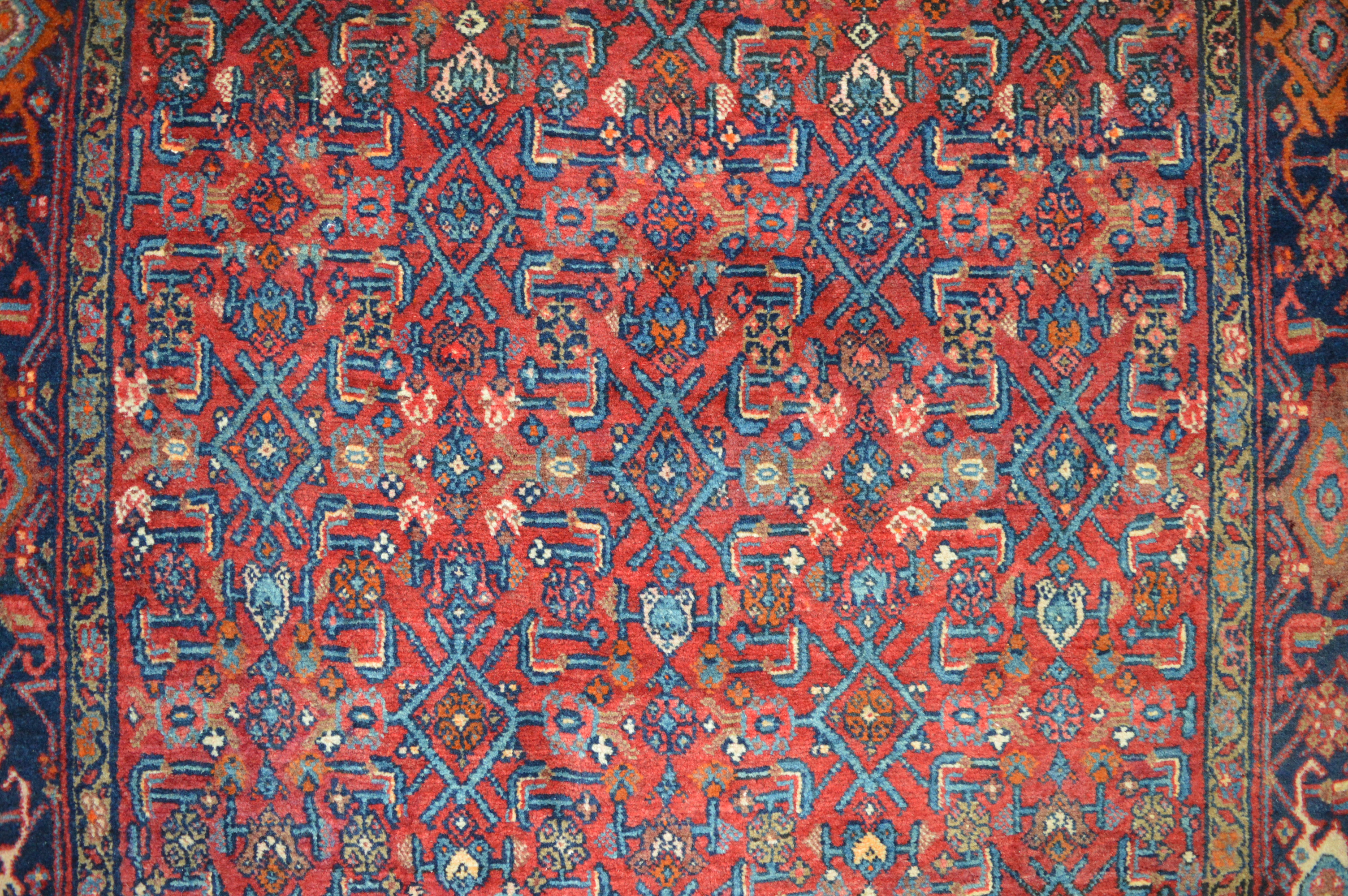 Antik! Bidjar 555x125 Läufer Galerie Bijar Herati Mahi Rug Orientteppich Perser