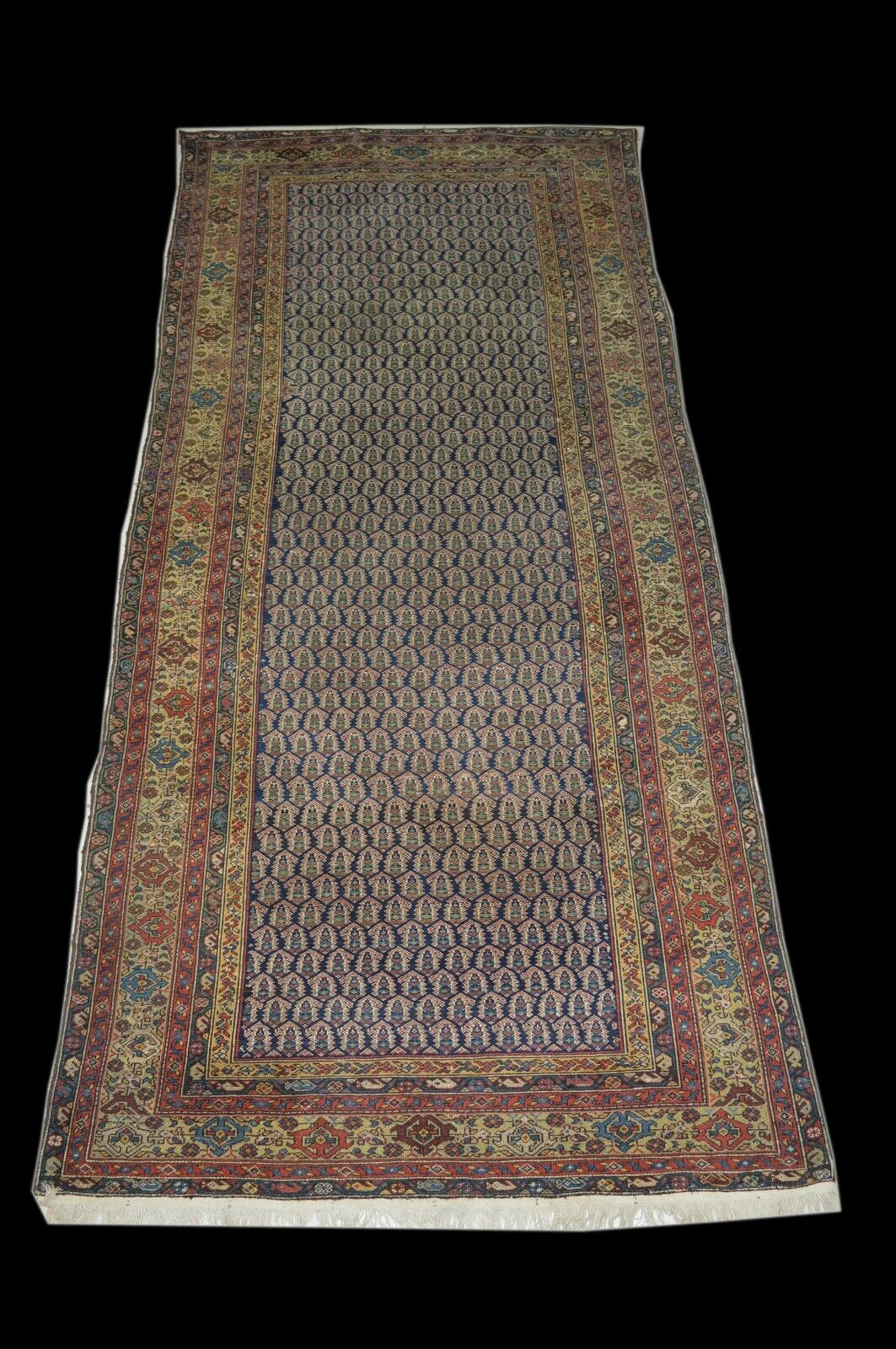Antik! Senneh 339x158 Läufer Seneh Rug Carpet Tapis Tappeto Orientteppich Perser